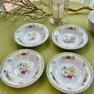 Liling  Fine China  beautiful Ling Rose with flowers and butterflies